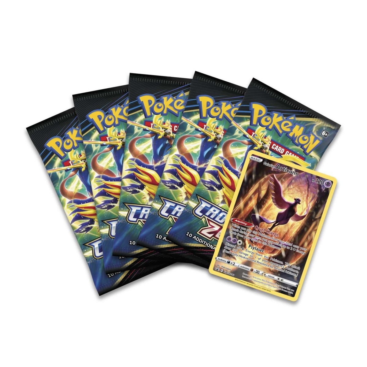 Pokemon: Sword & Shield Crown Zenith Galaraian Articuno Tin (5x packs)