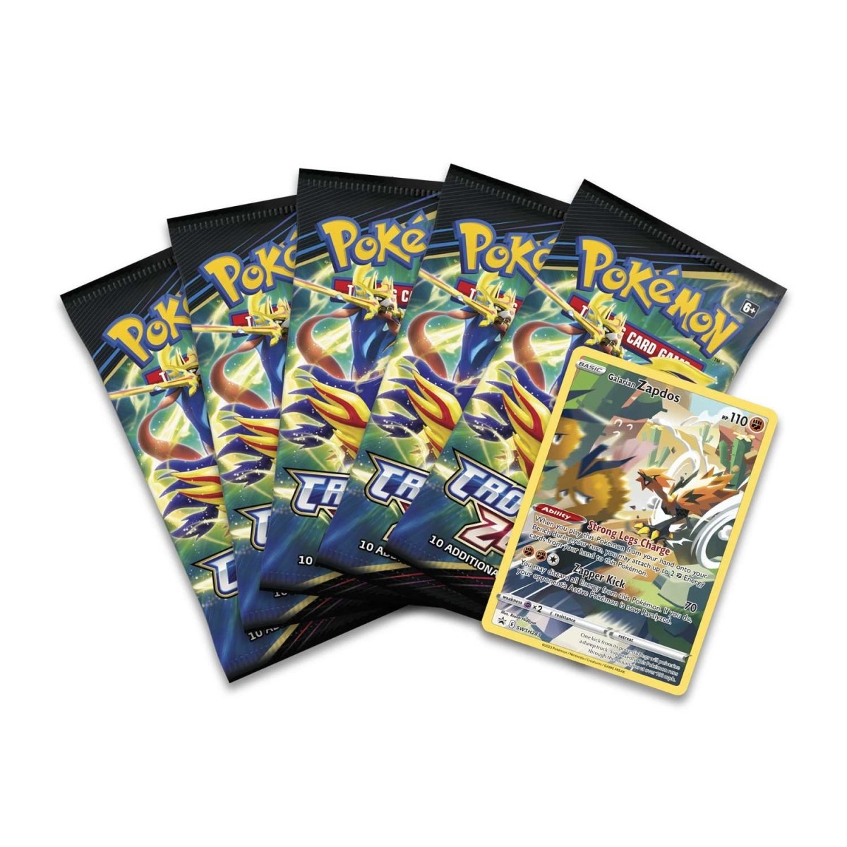 Pokemon: Sword & Shield Crown Zenith Galaraian Zapdos Tin (5x packs)